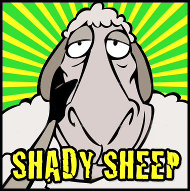 Shady Sheep w/ writing