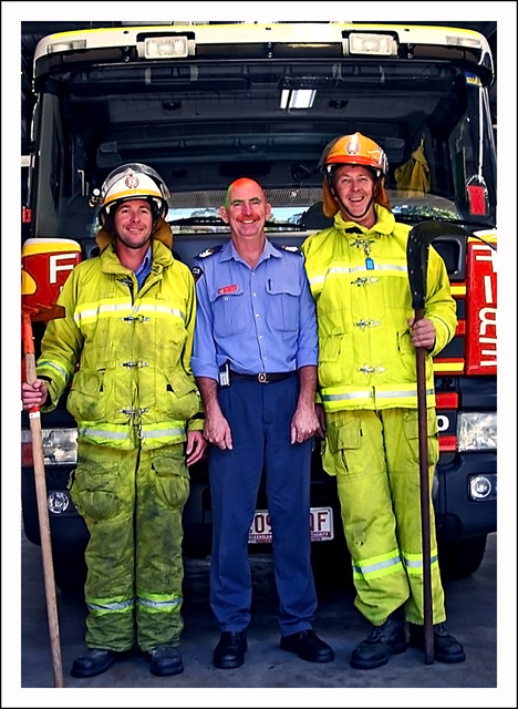 Steve, John & Mark , our Firemen