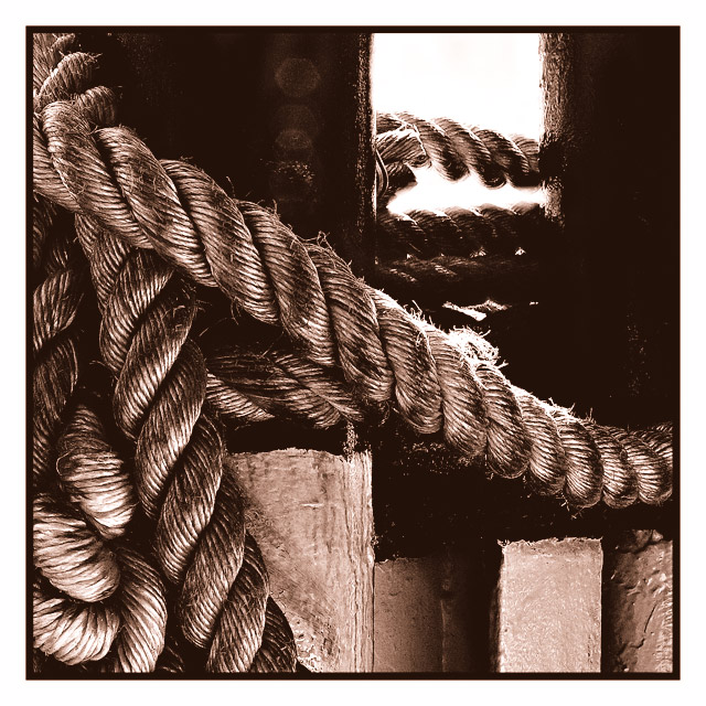 Coiled Rope in Sepia
