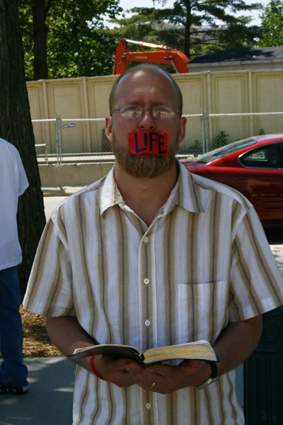 Protester at the Supreme Court