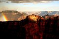 Brilliant Rainbow over Grand Canyon during sunset