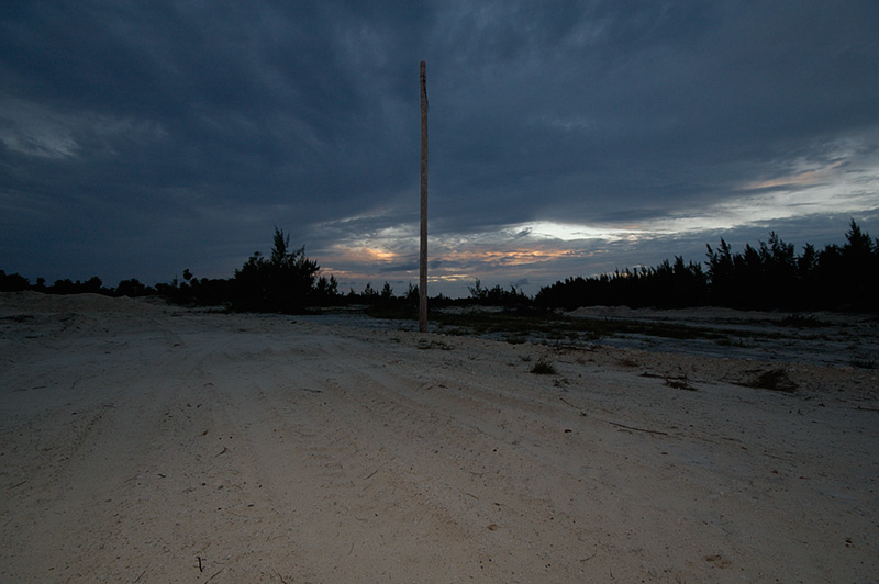 Lanscape with a post