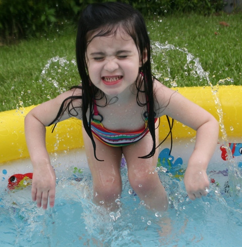 Kicking it in the pool