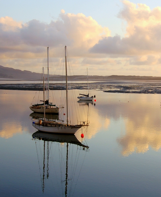 Sunset Clouds and Boats
