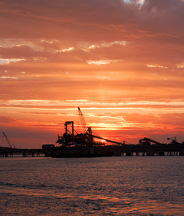 Sunset over the Ore Loader