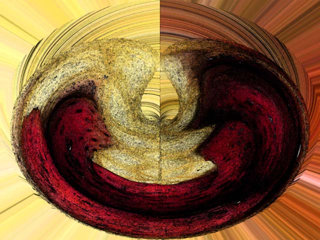 abstract reds and yellows