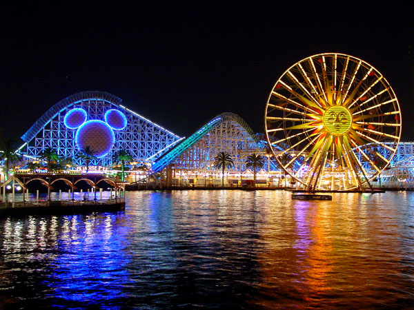 Nighttime Amusement Park