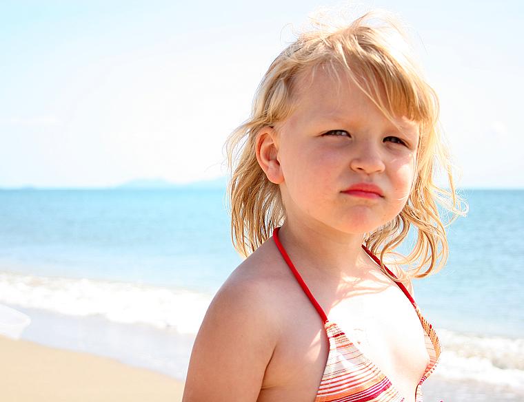 Elle at beach