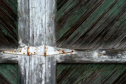 Green Barn Door