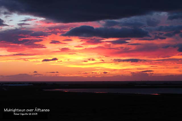 Midnight Sun over Álftanes
