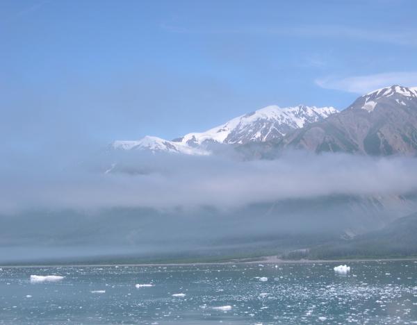 Mist along mountains