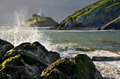 Mumbles Lighthouse by Bracelet Bay