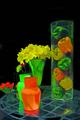 Vases, Flowers and Peppers