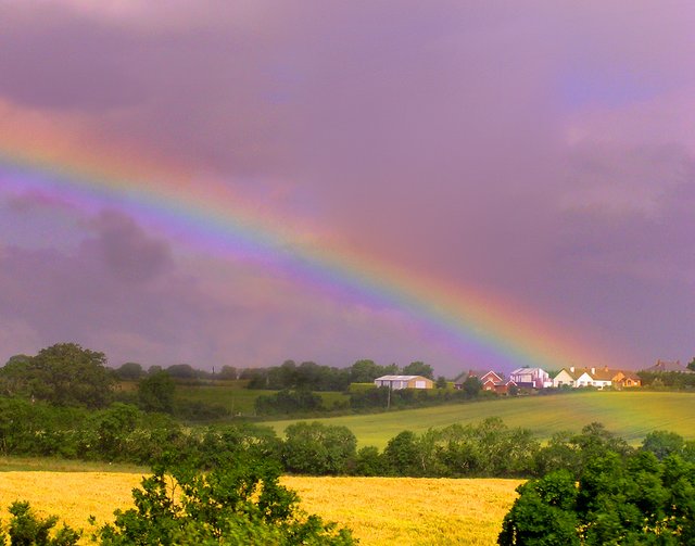 Rainbow on the Road to Dublin 14 x 11