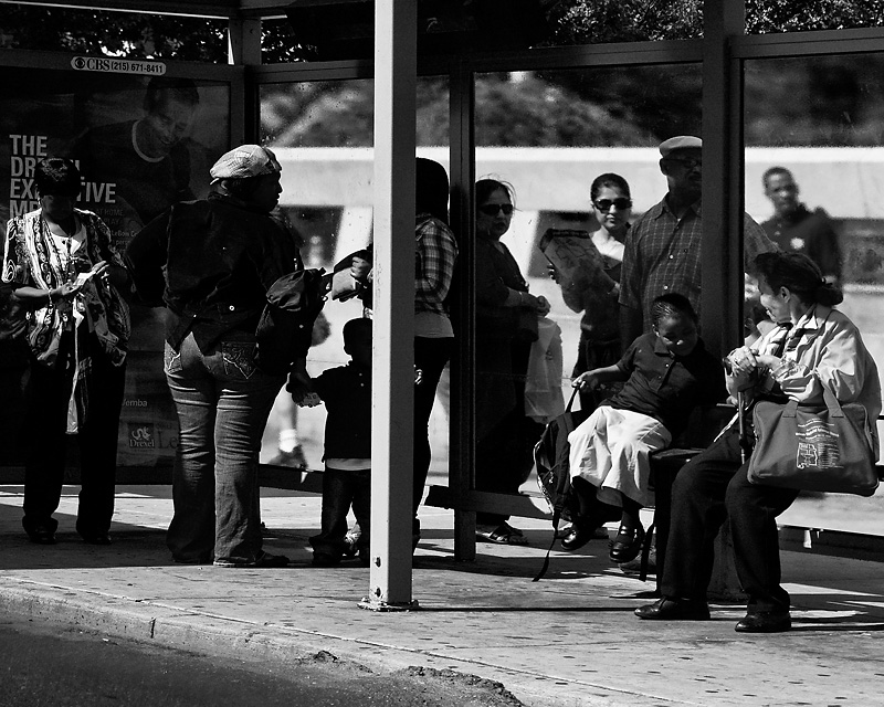 At a Bus Stop 