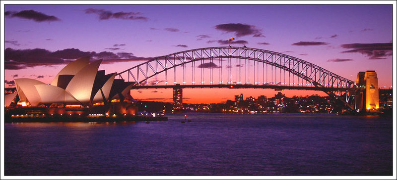 Dusk on Sydney Harbour Bridge 2