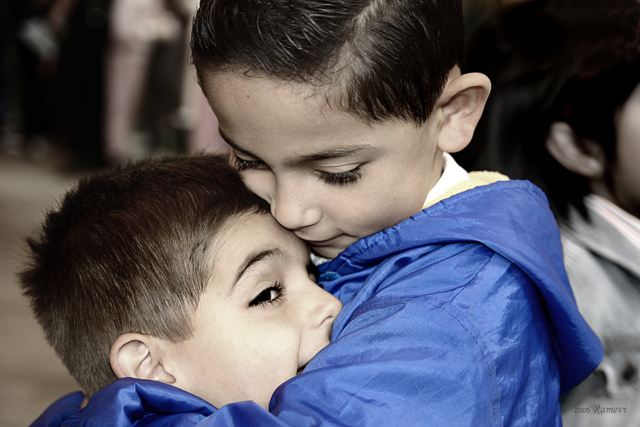 Brothers' hug