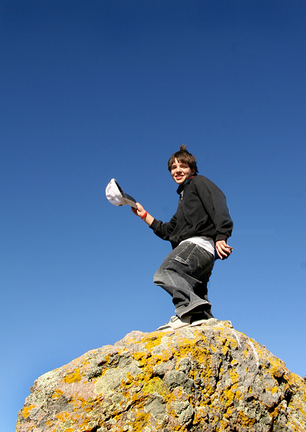 On the top
