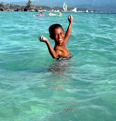 At play in the water