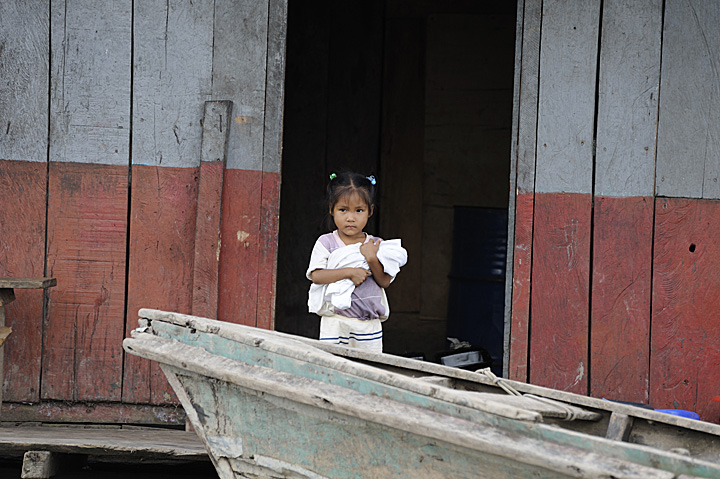 Little girl and her doll