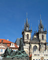 Jan Hus Monument and Tyn Church