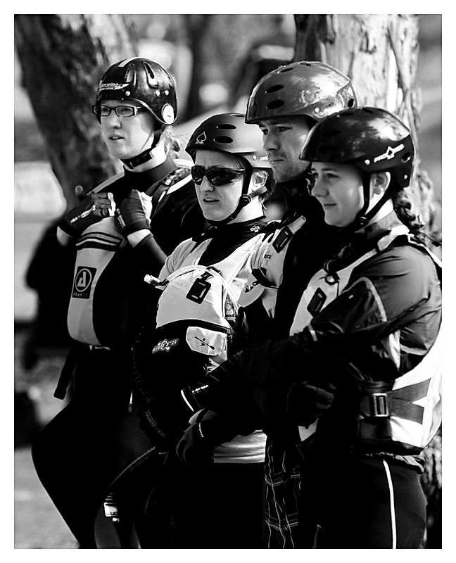 White water paddlers