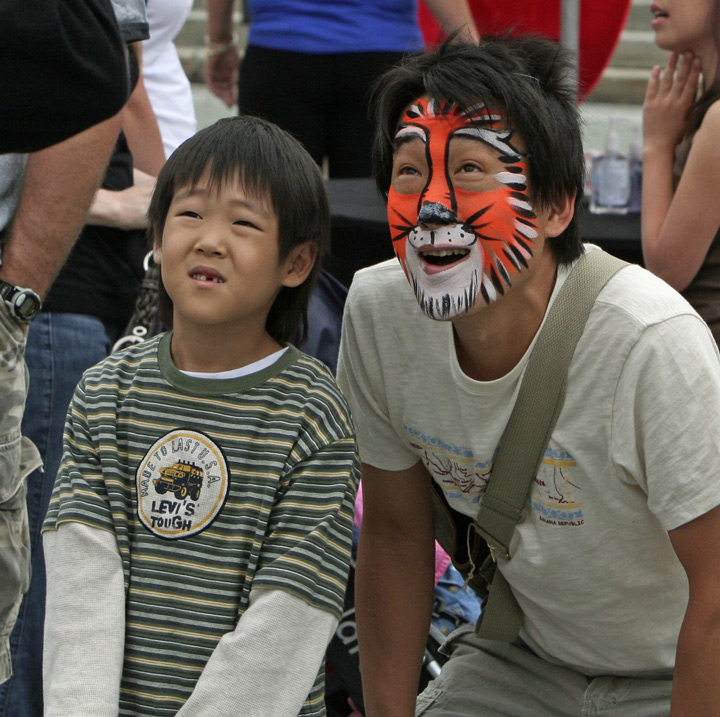 Watching the clown