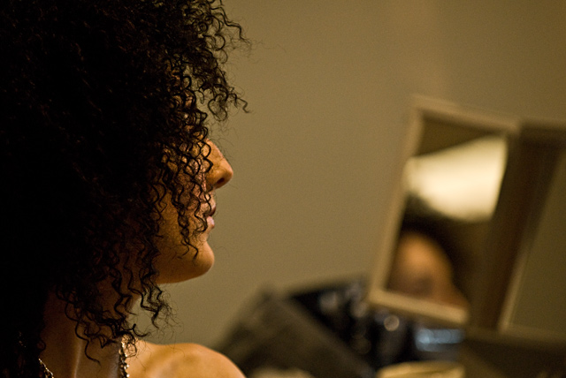 Model Awaiting the Makeup Artist