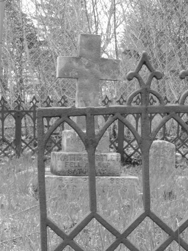 Through a cast gate.