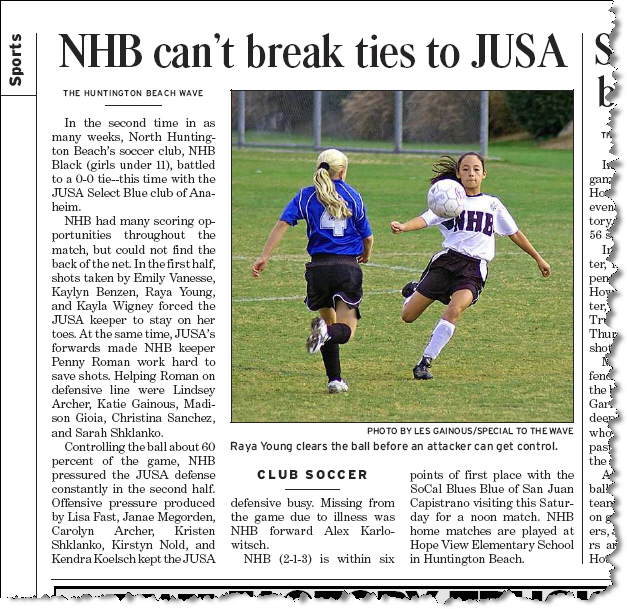 Orange Co Register Article (Fall 2006, Game 06)