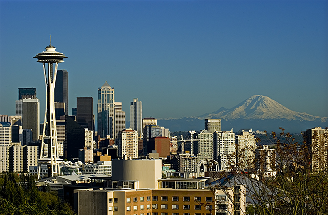 Seattle and Mt. Rainier