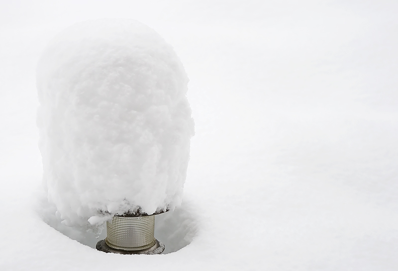 Backyard Light with a Huge Snow Hat