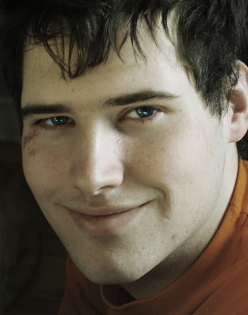 The boy with blue eyes