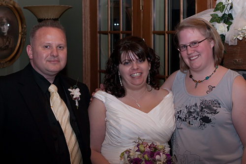Groom, Bride, and Me.