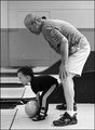 Aidan and Grandpa bowling