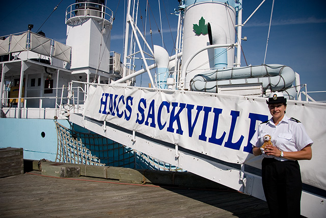 Perry by the HMCS Sackville
