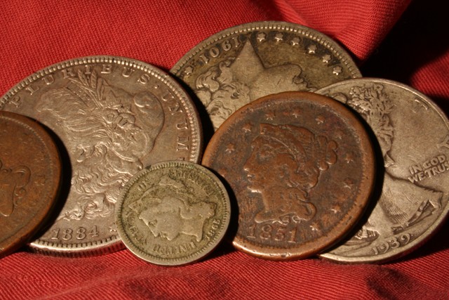 Coins On Red