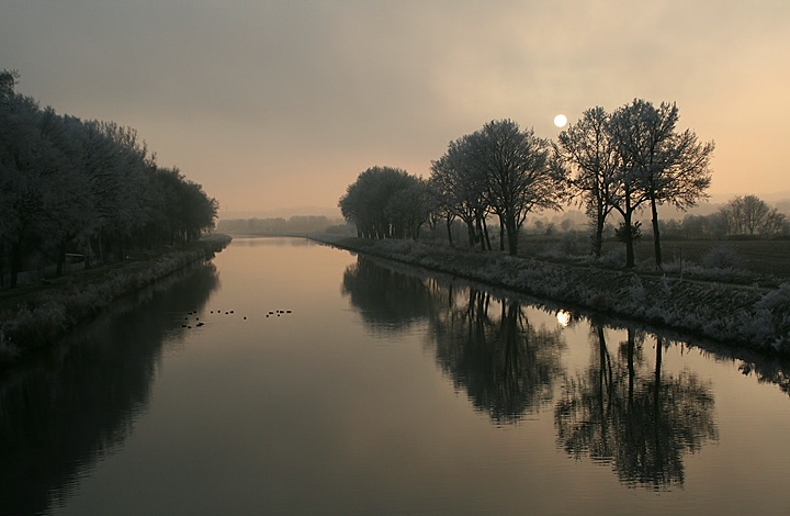 Canal Landscape -  Winter Sun