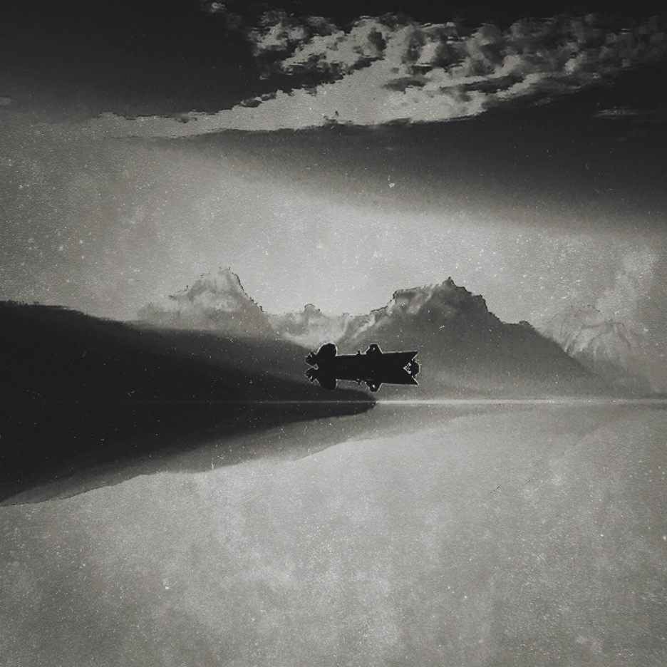 UFO over Lake McDonald (with crooked horizon)