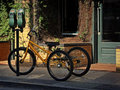 Yellow light on a golden trike