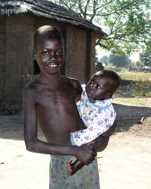 Small Boy With His Sister