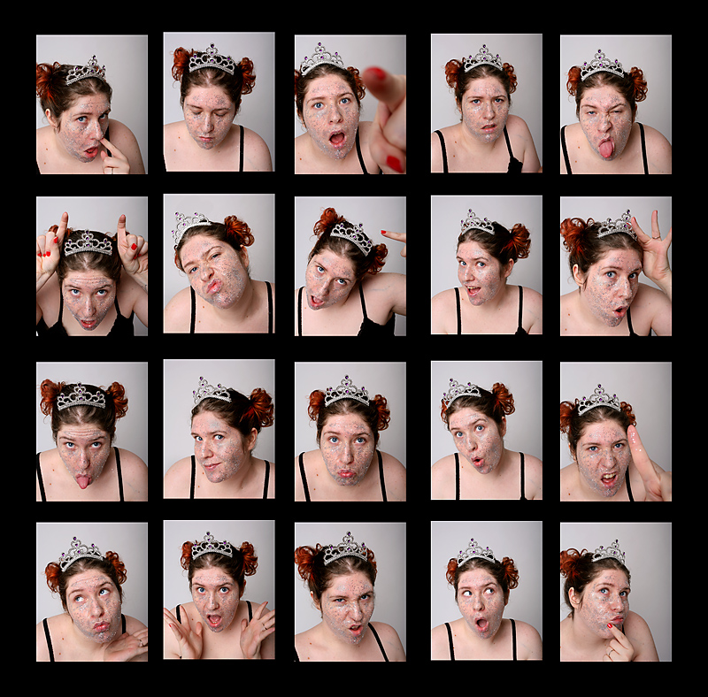 Glittered collage