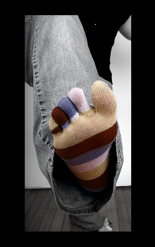 Feel the Wrath of my Toesock KungFu!  :P