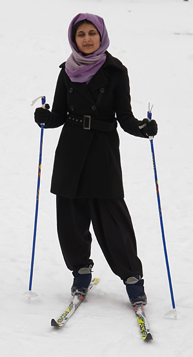 Fatima på ski