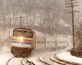 Amtrak in Snow Storm Hapers Ferry 1979