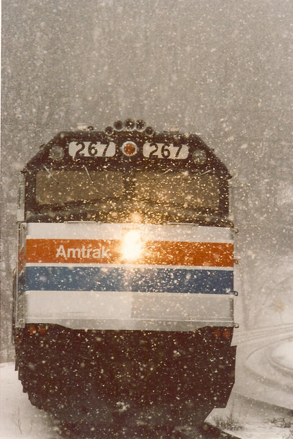 Amtrak Engine Approaching Harpers Ferry