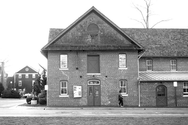 Kentlands Arts Barn in Black and White