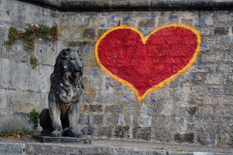 Lion With A Heart - Wurzberg Germany