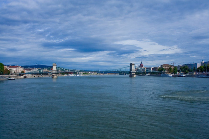 Chain Bridge Across the Danube, Budapest Hungary