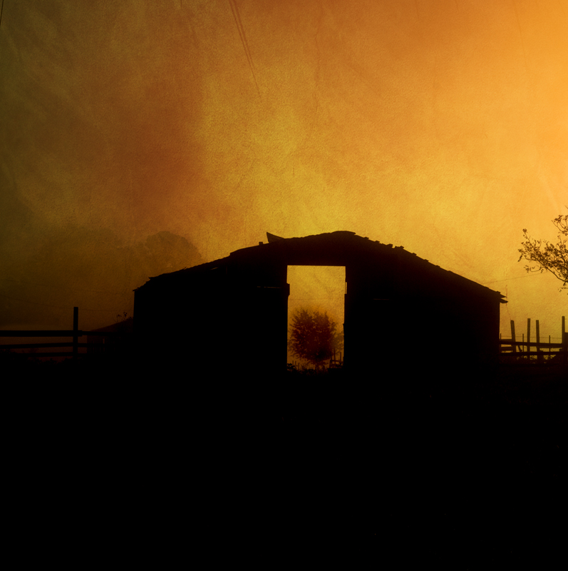 Barn in Fog